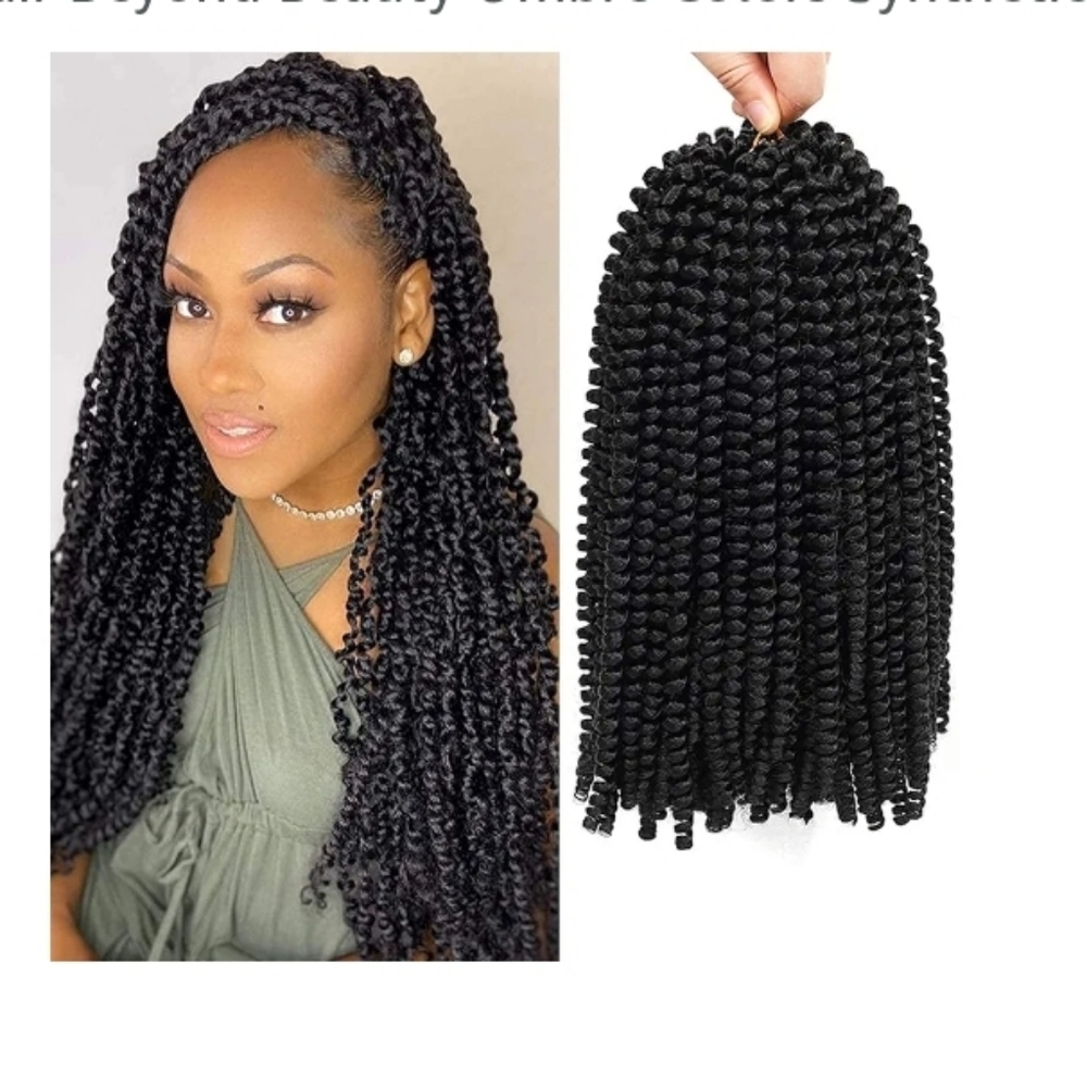 Beyond Beauty Store 12 inch Spring Twist Crochet Braids ( 3pk) (1B)